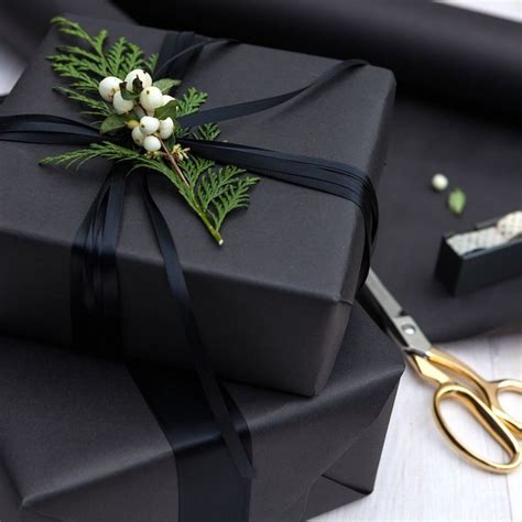 black wrapping paper ideas